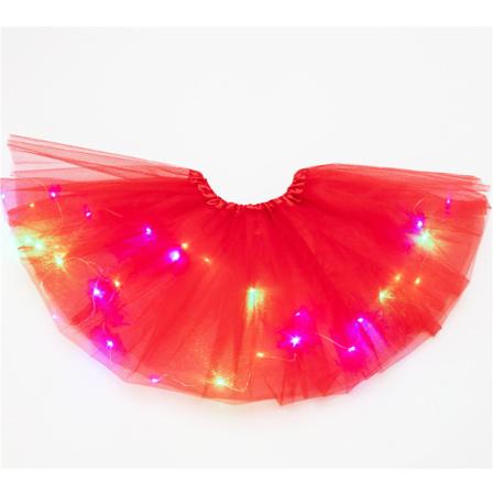 LED Glödande Ljus Princess Kjolar Fairy Girl Pannband Cosplay