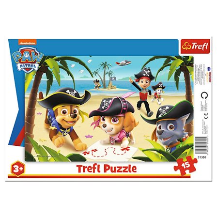 Paw Patrol Puzzle, 15 osaa, kehystetty helppoa näyttöä varten