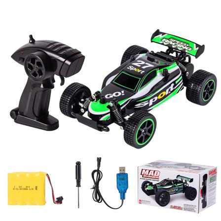 RC racingbilar 2,4 GHz höghastighetsradio Fjärrkontrollbil 1: 20 2WD racingleksaksbilar Elfordon Snabbrace Buggy Hobbybil Green One Size