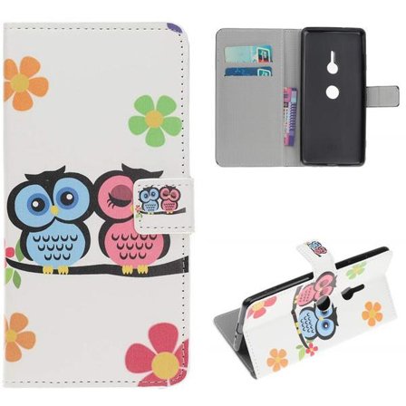 Plånboksfodral Sony Xperia XZ3 - Ugglor & Blommor