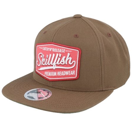 Skillfish - Hnědý snapback Kšiltovka - Premium Fishing Classic Tan Snapback @ Hatstore
