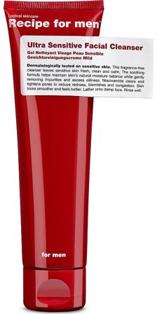 Recipe For Men Ultra Sensitive Facial Cleanser 100 ml, Mænd, Ansigtspleje, Renseprodukter