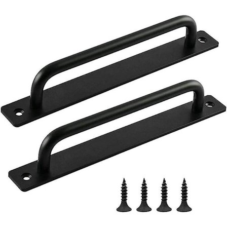 2-delt skyvedørshåndtak, låvedørshåndtak, innvendig og utvendig