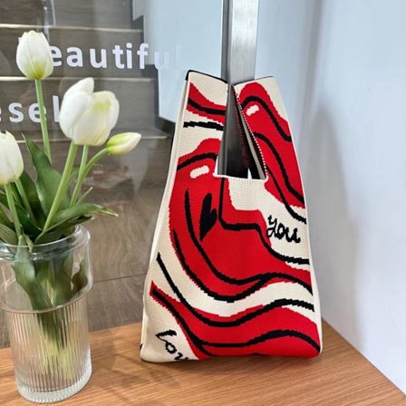 Strikket håndveske Knot håndleddsveske M11 11