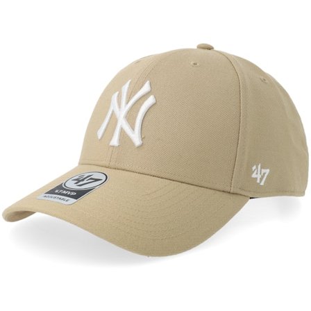 47 Brand - MLB Beige adjustable Cap - New York Yankees 47 Mvp Khaki/White Adjustable @ Hatstore
