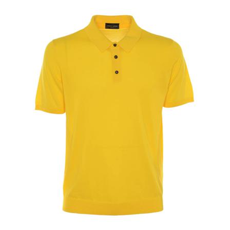 Roberto Collina, T-shirt polo Geel, Heren, Maat:M