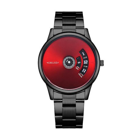 Vattentät Automatisk Herrklocka i Stål med Elegant Kvartsurtavla