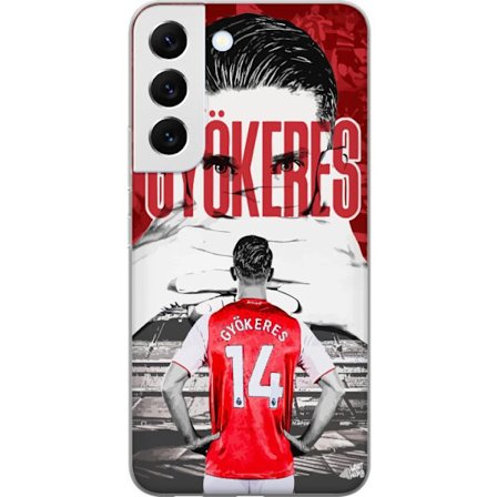 Yhteensopiva Puhelinkuori Samsung Galaxy S22 5G Viktor Gyökeres Arsenal - Jalkapallomotiivi paidalla numerolla 14 areenalla