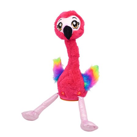 Plysj Flamingo Interactive Toy Figurer Synger Og Danser Kosedyr Kjæledyr Levende Flamingo Pink Interactive Toy
