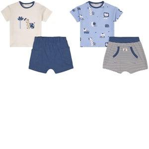 Mayoral 2-Pack Blue T-shirt And Shorts Sets 12-18 Months - Clothing sets - 12-18 months - Grey - Junge
