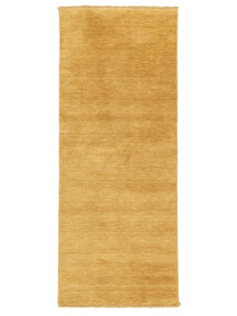 Tapis De Laine Uni Handloom Fringes Jaune Moutarde Corridor Petit