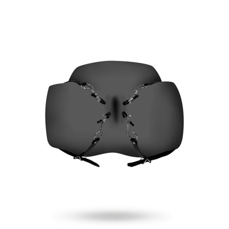 Labia Spreader with Clamps Black