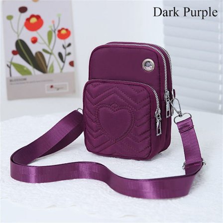 Lille skuldertaske Mobiltelefontaske MØRK LILLA