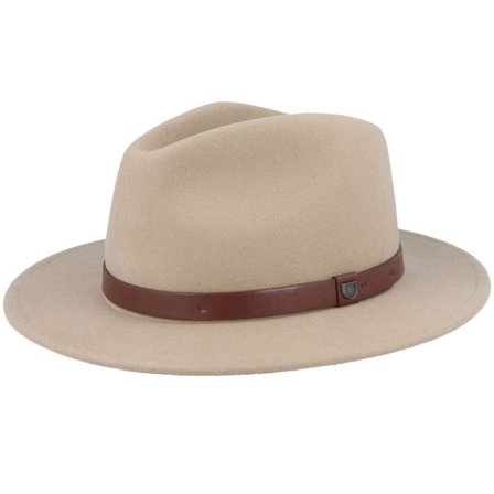Brixton - Beige fedora Hatt - Messer Sand Fedora @ Hatstore