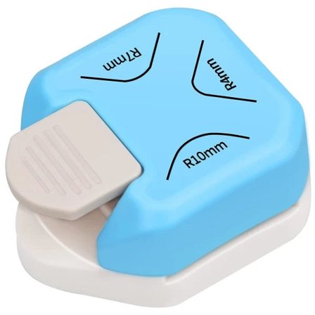 Hörnstans 3-i-1 för papper, R 4/7/10 mm metall och plast majs