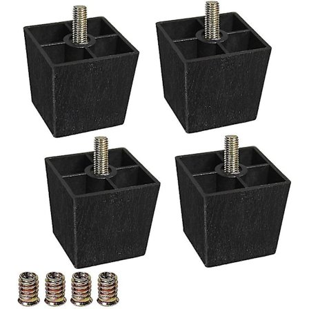 2 Inch Sofa Legs Plastic Feet For Furniture Legs Riser Square Set Of 4