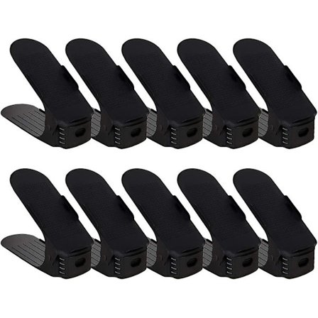 Justerbar Dobbeltlags Sko Opbevaringsstativ Simpelt Fortykkelse Integreret Sko Stativ Plast Sko Beslag