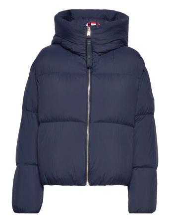 Nylon Down Puffer Jacket Fodrad Jacka Marinblå Tommy Hilfiger