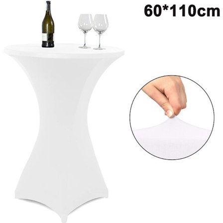 Cocktail Rund Spandex Dug til Rundt Bord Firevejs Stramt Stretch Dug Dug til Udendørs Fest DJ Messe Banket Bryllup 60 110