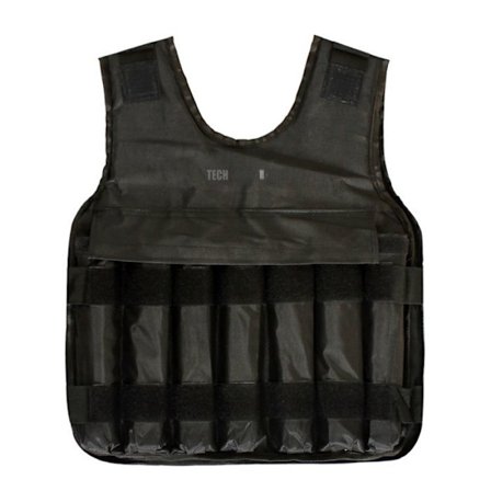 Painotettu liivi - TD - 50kg - Säädettävä - Oxford-kangas - Musta