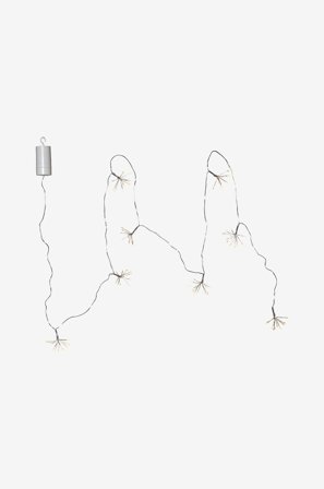 Star Trading - Ljusslinga Dew Drop Flower 6cm - Silver - Ljusslingor - Från Homeroom
