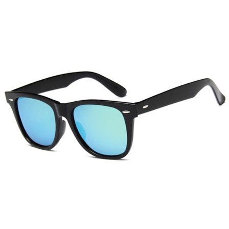 Musta Wayfarer aurinkolasit kultapeililasi