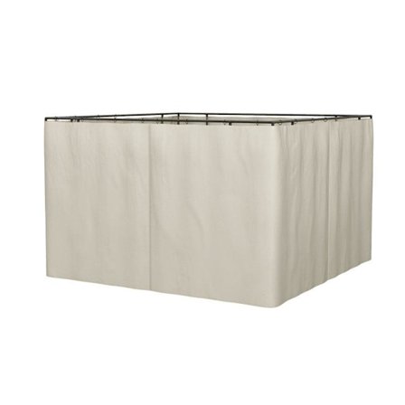 Rootz 4 Sidepaneler - Gazebo Med Kroge - Sidepaneler Til Pavillon - Sidepaneler Festtelt - Polyester - Beige - 302 x 205 cm