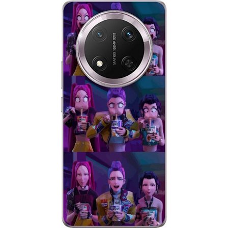 Kompatibelt Mobilskal till Honor Honor Magic7 Lite Demon Hunters KPop figur med mörk aura