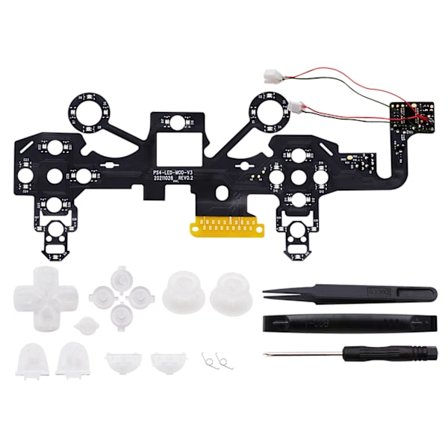 Flerfärgad D-Pad Thumstick Face Button DTF LED-kit 8 färger för Controller Spelhandtag Reparationsdelar Tillbehör