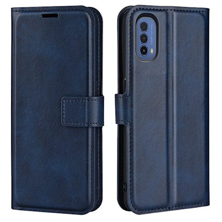 Hållbart konstläder Motorola Moto E30 / Motorola Moto E40 fodral med plånbok - Blå