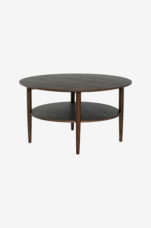 Nordic Furniture Group - Sofabord Kalmar med hylde, diameter 90 - Brun - Sofaborde - Fra Homeroom