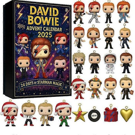 2025 David Bowie Adventskalender Överraskningslåda Julgransdekoration Akryl Ornament