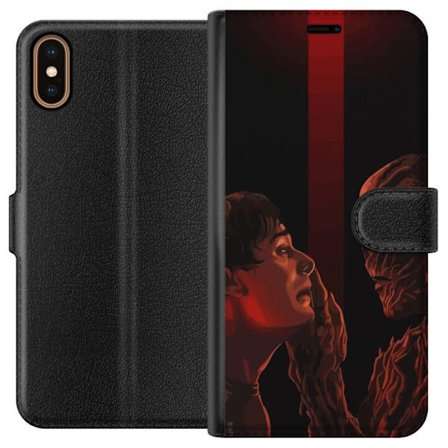 Yhteensopiva Lompakkokotelo Apple Apple iPhone XS Pimeä fantasian kuva, jossa korostuu ihmisen ja hirviön kohtaaminen vahvalla draamalla ja psykolog