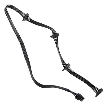 50cm Högkvalitativ Pci-e 6 Pin Hane Till 1 Till 4 Sata Hona Strömförsörjningssplitter