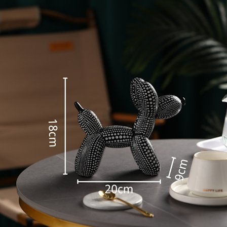 Yaya Kusama Ballonghund Staty Polka Dot Konst Ballonghund Skulptur Djurfigur Dekoration Kontor Hem Inredning