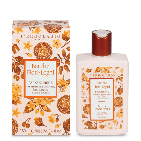 L'Erbolario Bagnoschiuma Bacche Fiori Legni 250ml