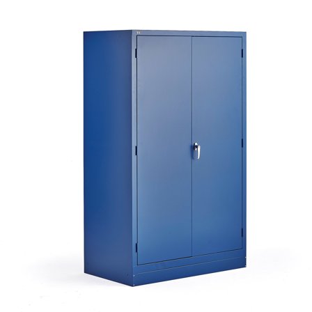 Schrank SHIFT mit Gabeltaschen, 1900 x 1150 x 625 mm, blau