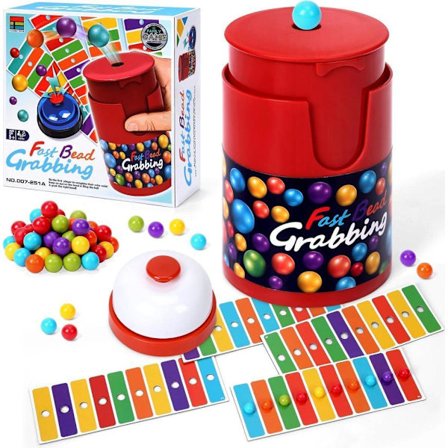 Hurtigt Perlegribende Selskabsspil – Match Bingo Familiespil med Kugler & Klokke, 2–4 Spillere