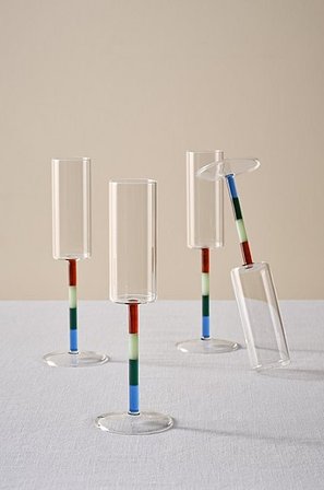 Jotex - Kieliszek Do Szampana 4-pak Przezroczysty/multi - MILANO - Kup Kieliszki do szampana firmy Jotex