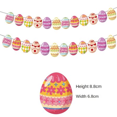 Påskebanner 'God påske' Hengeflagg Påskefest-vimpelrekke