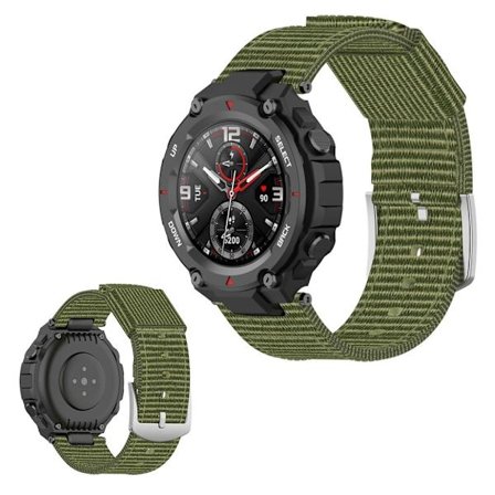 Amazfit T-Rex nylon weave watch band - Army Green