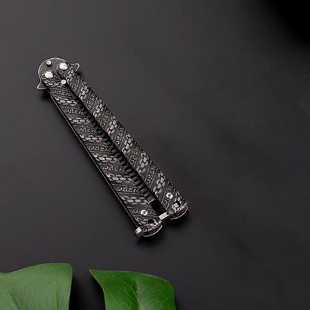 Vikbar Träningsträning Fjärilskam Skägg Mustasch Buller Black