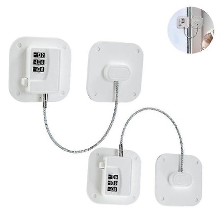 2-pakning kjøleskapslås - Sterk kombinasjonslås for kjøleskap