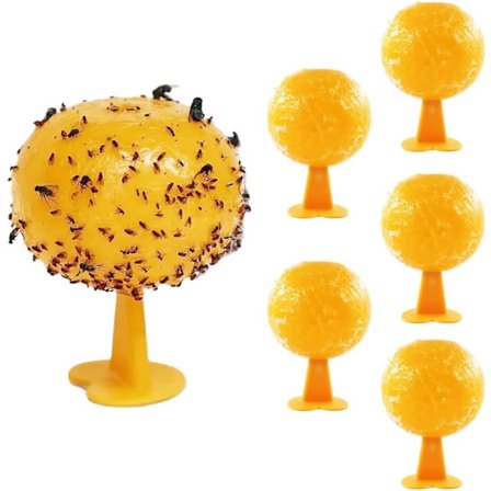 Frugtfluefælde Bold 6 Stykker Frugtfluefælder Klæbrig Frugtfluefælde Bold Hængende Fluefælde Bold Klæbrige Frugtfluefælde Bolde til Frugtfluer 