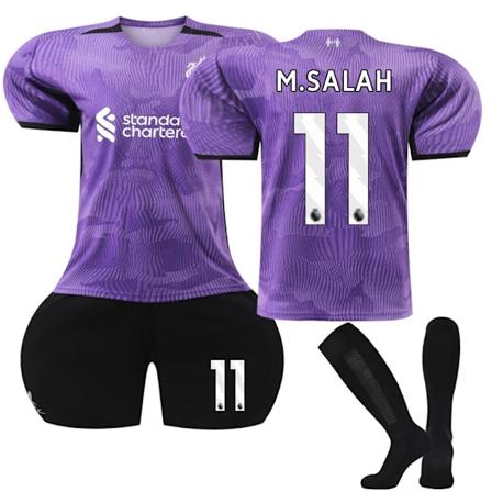 Uusi 23-24 Liverpoolin vierasjalkapallopaita lapsille, nro 11 M.SALAH 24