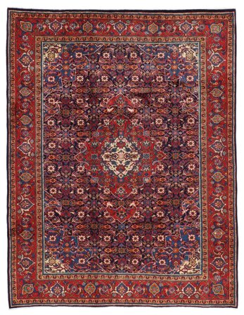 240X312 Alfombra Oriental Mahal Rojo Oscuro/Negro (Lana, Persia)