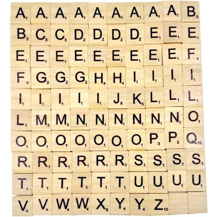 Puiset kirjainpalapelit A-Ö, 100 puuta, musta