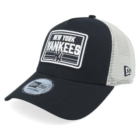 New Era - MLB Svart trucker Keps - New York Yankees MLB Patch Black/White A-frame Trucker @ Hatstore