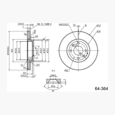 Bromsskiva - Biltema