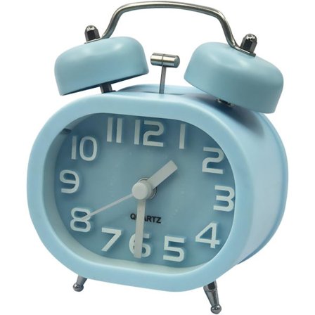 Retro Analog Väckarklocka 3" Dubbelklocka Kvarts Väckarklockor Tyst